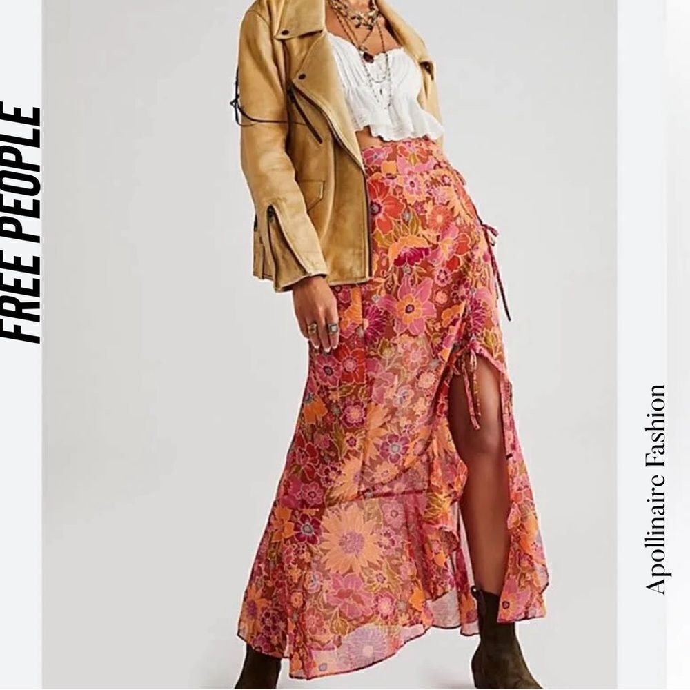 FREE PEOPLE FEMME EDGE FLORAL PRINT MAXI SKIRT NWOT VARIOUS SIZES